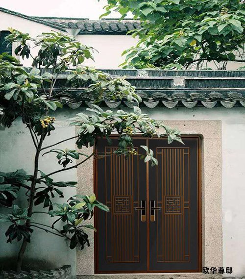 中式风格的别墅门